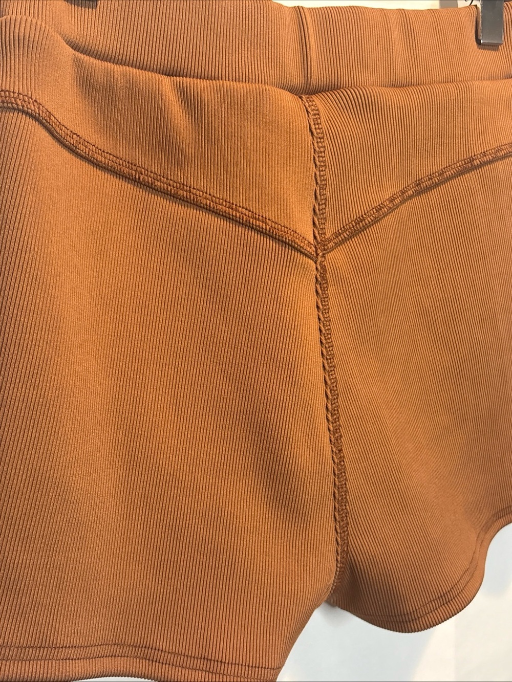 Tiger Mist Ribbed Two-Piece Active Set in Rust Brown - Picture 11 of 13
